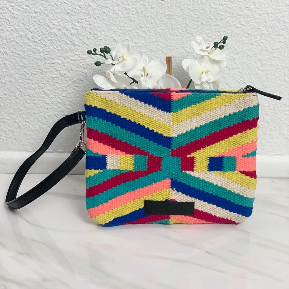 Rebecca Minkoff Colorful Woven Wristlet - Picture 1 of 9